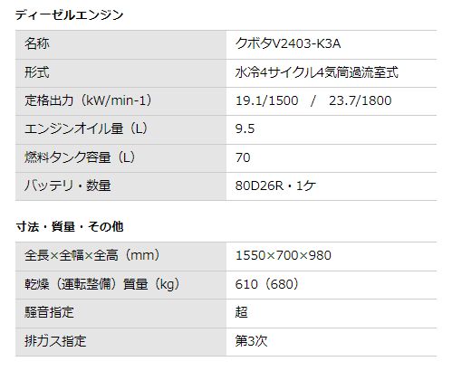 画像: ディーゼルエンジン発電機