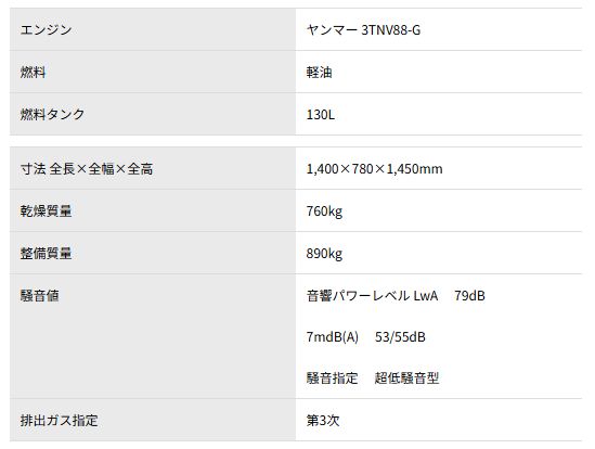 画像: 極超低騒音型ディーゼルエンジン発電機（ビッグタンク）　